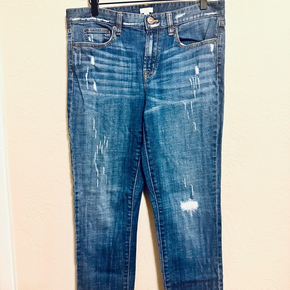 J. Crew Denim - J. Crew Distressed Stretch size 30 EUC Straight Leg Women Jeans